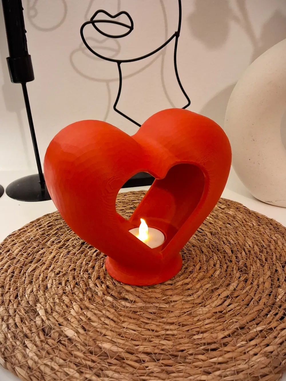 Heart Tea Light Lamp - Free 3D Print Model - MakerWorld