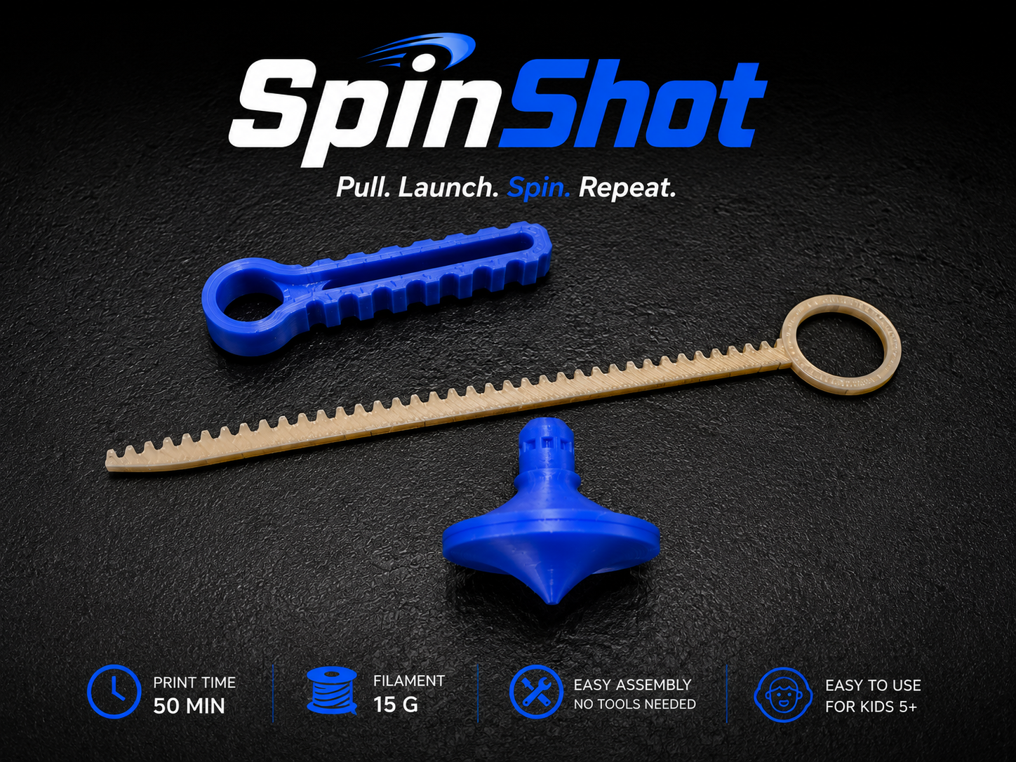 SpinShot - Toupie + lanceur - Bonbon