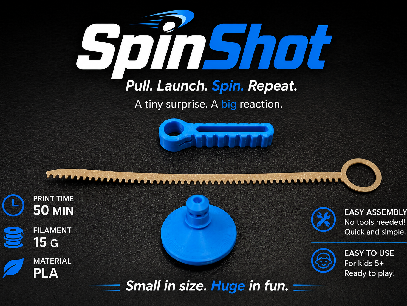 SpinShot - Toupie + lanceur - Bonbon