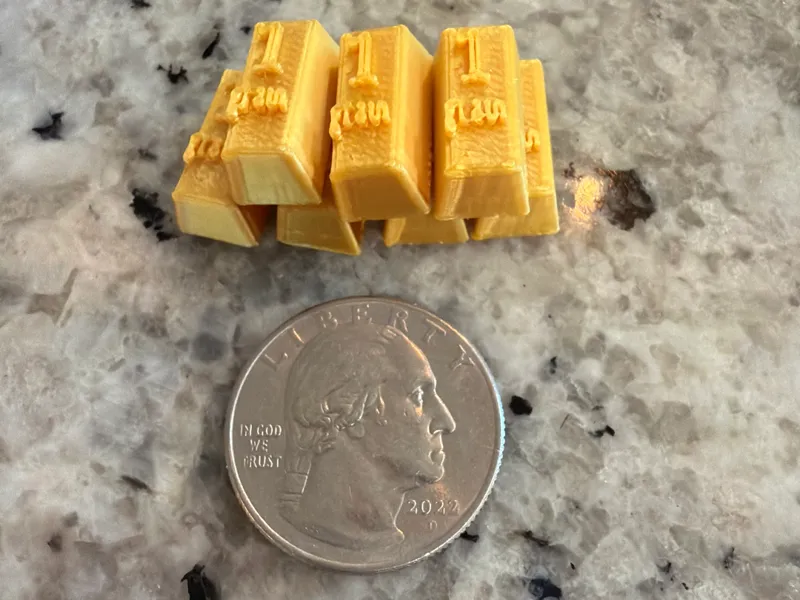 Small 1 gram gold bar