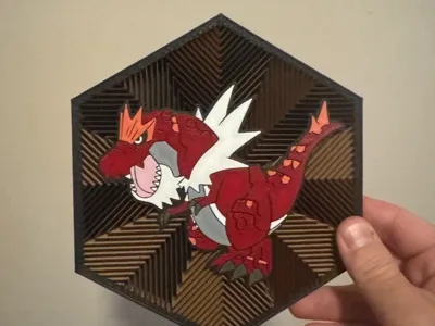 #697 Tyrantrum Hex Wall Art