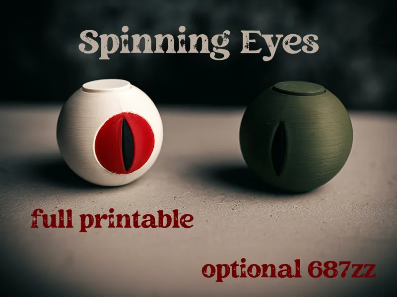 Spinning Monster Eyes - Rotating Halloween Fidget