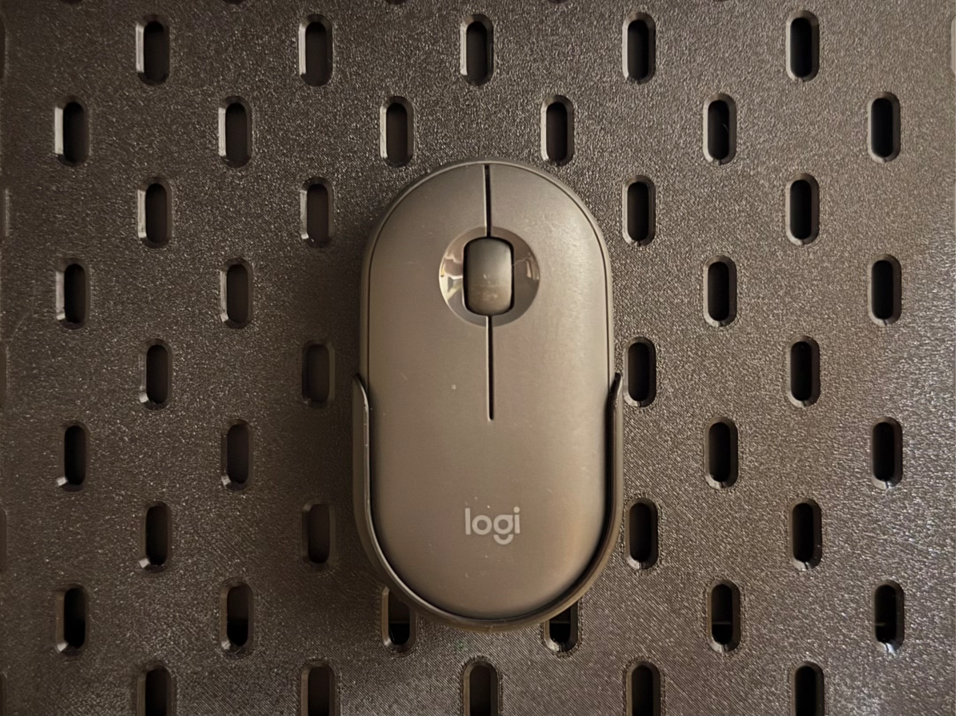 Logitech Pebble Mouse mount for Skadis pegboard