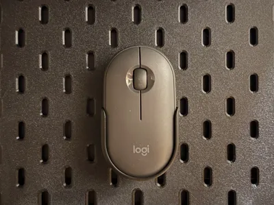 Logitech Pebble Mouse mount for Skadis pegboard