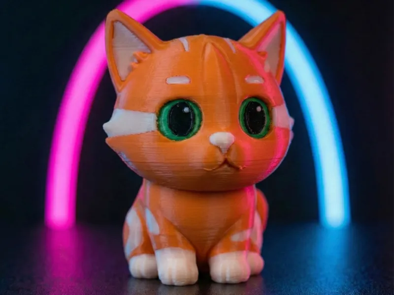 Miniatura 3D - Gato Tigrado - Laranja