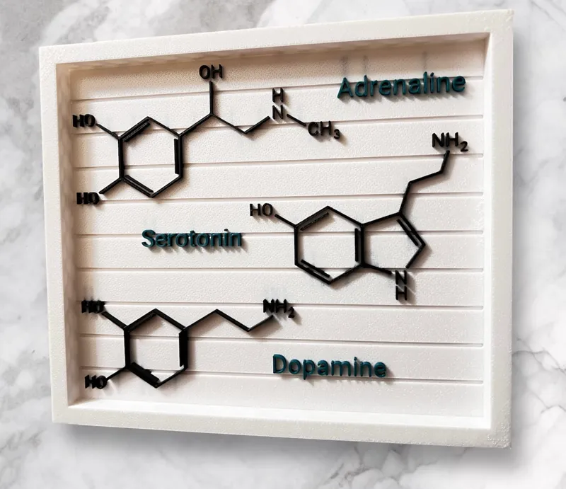 Adrenaline Serotonin Dopamine (Live Laugh Love) Sign