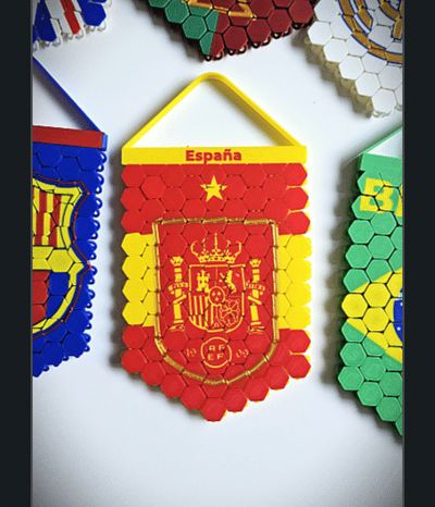 Flexible flag of the Spanish national football team