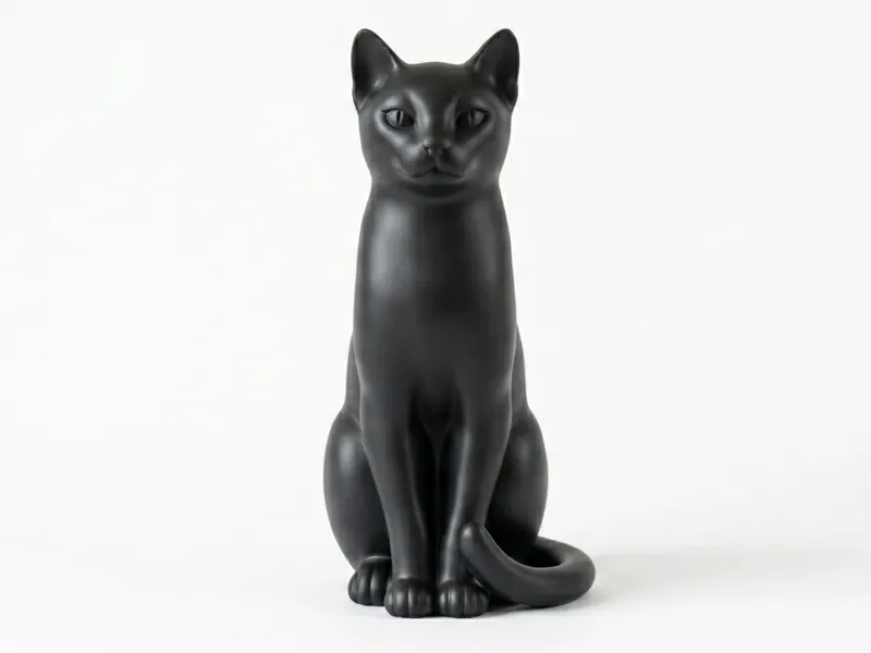 Sleek Minimalist Cat Statue - Elegant Home Decor