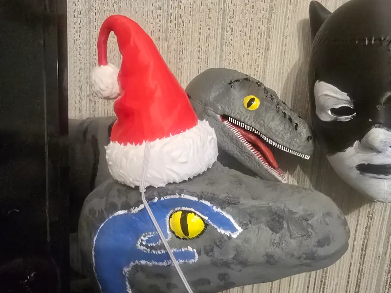 SANTA HAT FOR RAPTOR DINO