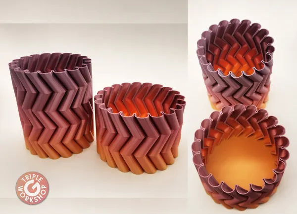 Vases spirale Mars Rover