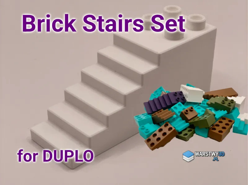 Brick Stairs Set (Duplo compatible)
