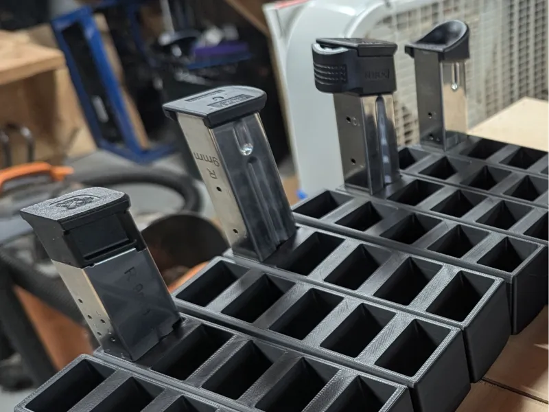 Upright 9mm Magazine Holder - 5x1