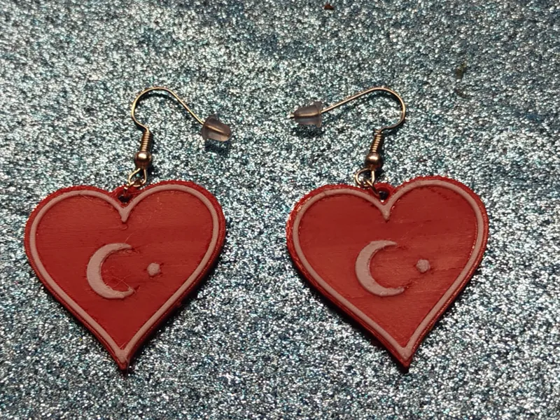 Earrings turkish heart / Ohrringe türkisches Herz