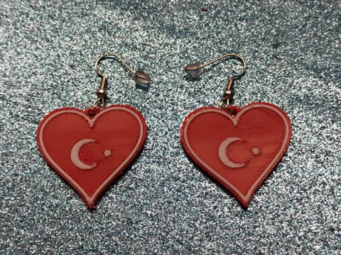 Earrings turkish heart / Ohrringe türkisches Herz view 2
