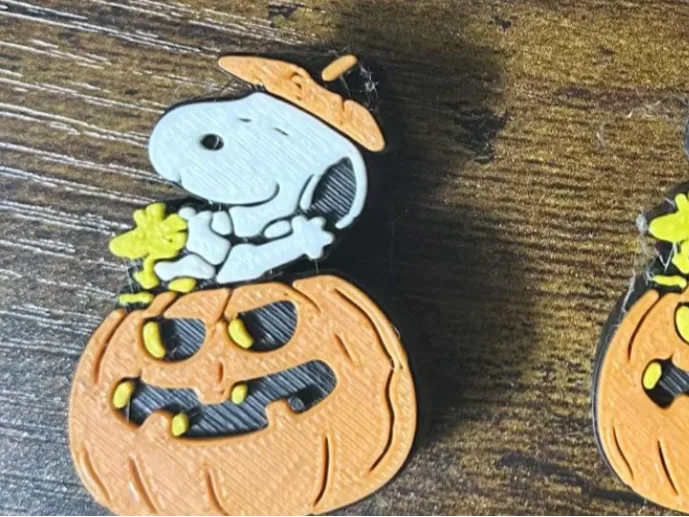 Snoopy Pumpkin Straw Topper