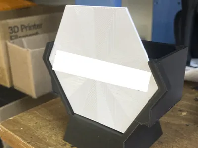 Business Card Holder with hexagon template