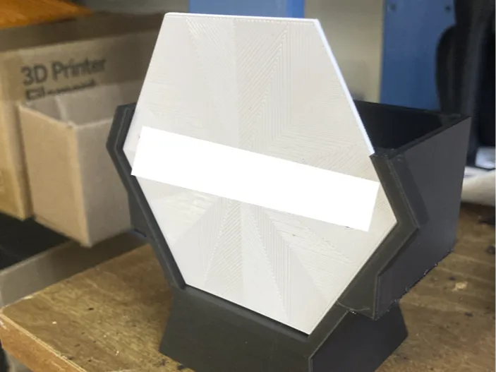 Business Card Holder with hexagon template