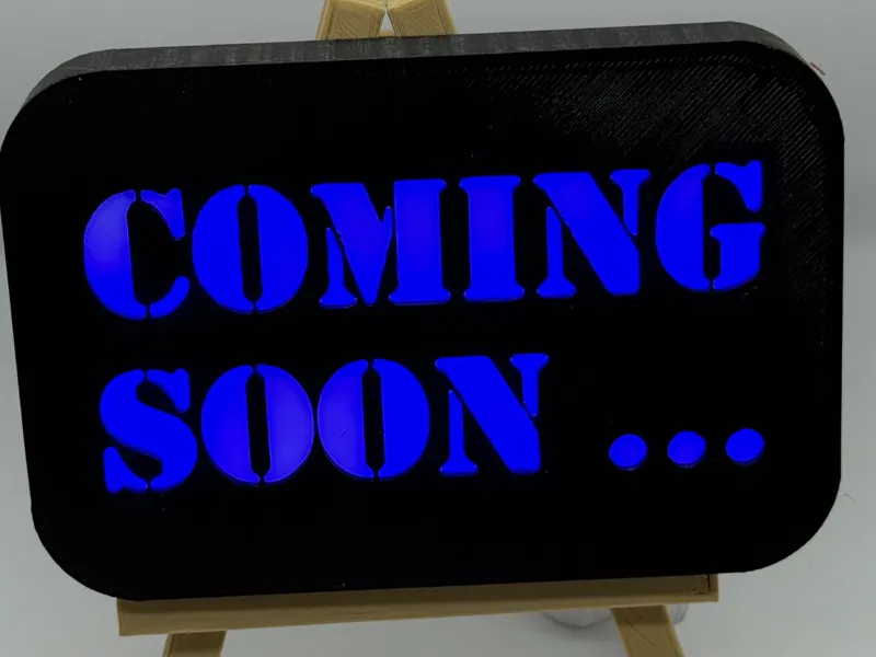 Modulare Lichtbox "Coming Soon" 
