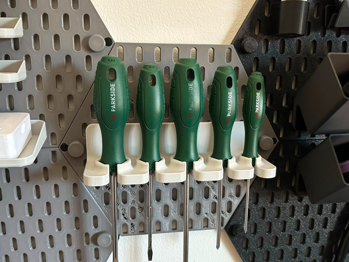 Parkside Screwdriver Holder - SKADIS Hex Pegboard