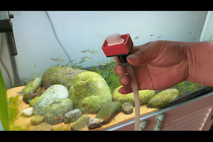 鱼缸吸水清洁毛刷头Water suction cleaning head