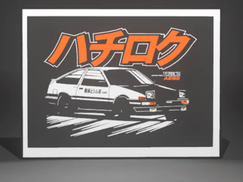 AE86 Trueno Toyota Drift Car Light box