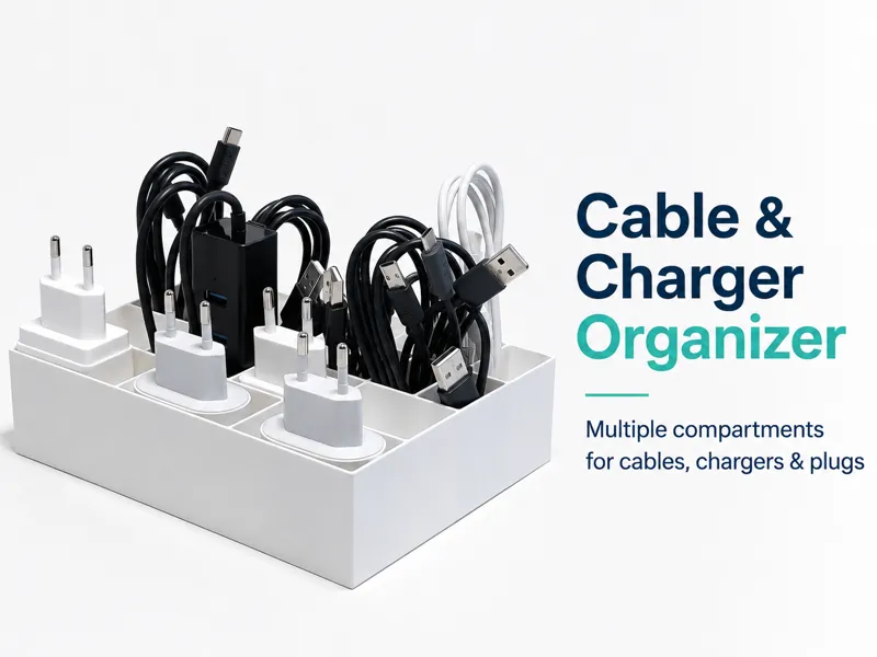 Cable and Power Adapter Storage Box