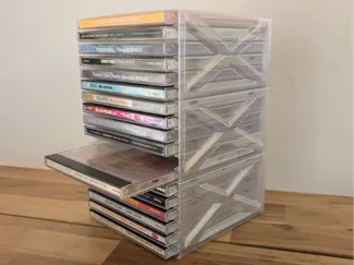 Minimal Clear CD Shelf Rack. 0% infill no support!