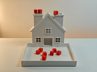 The Reverse Split House - two chimneys, one exit