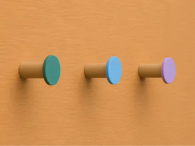 Colorful cylinder hook.