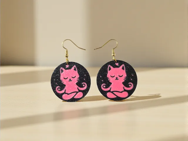 Zen Cat earrings
