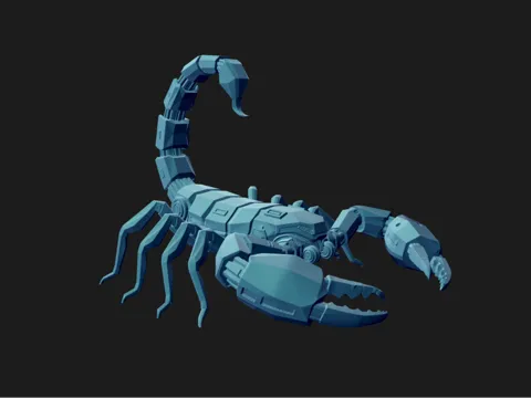 Low poly mechanical scorpio