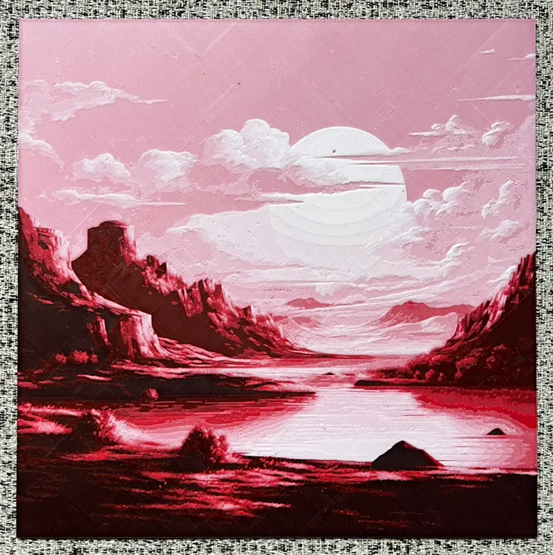 Hueforge Bambu Red Pack (Filament Painting)