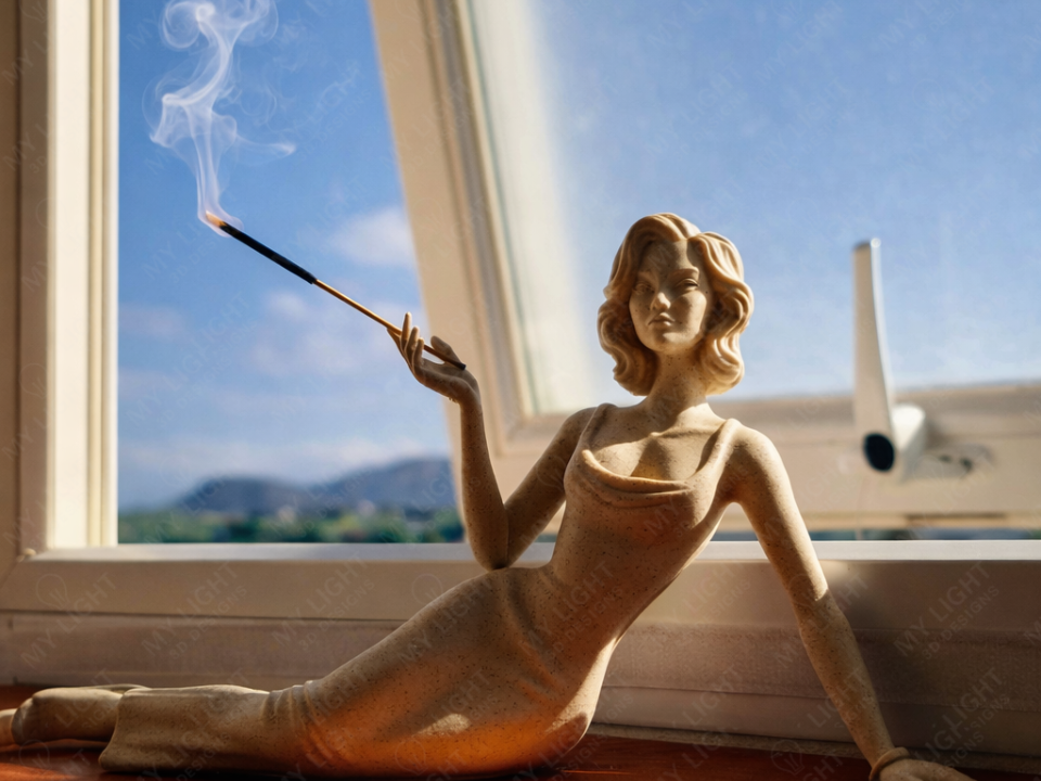 Elegant Woman Incense Holder