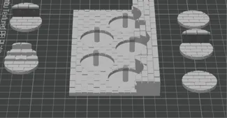 Gothic 32mm display bases with stand