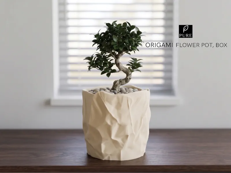 ORIGAMI Paper Bag Flower Pot, Box