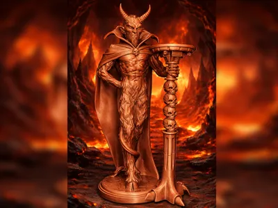Demon statue