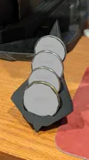 4 slots (1 large), 0.2mm layer, 2 walls, 15% infill, PLA