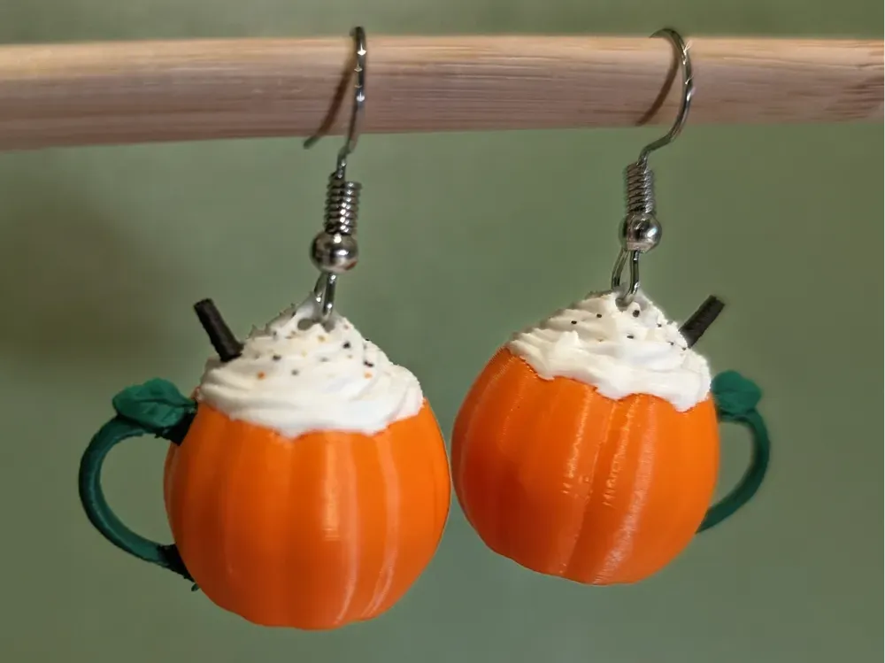 Pumpkin Spice Latte Earrings view 2