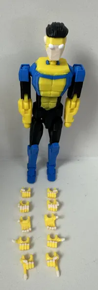 yellow and blue suit mark hands