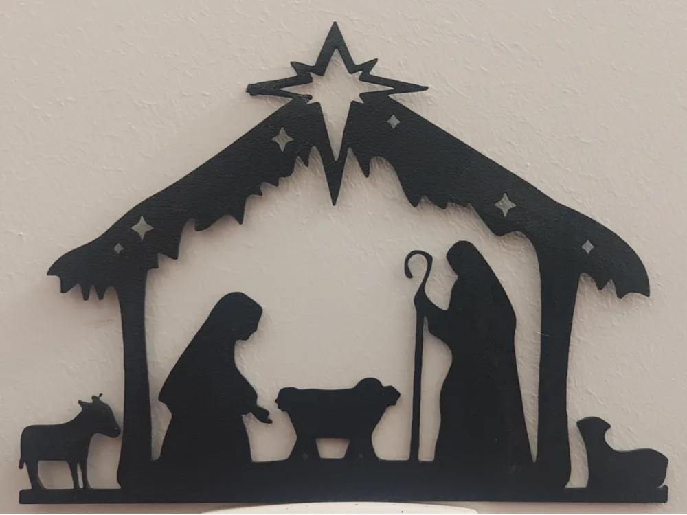 Holy family Nativity Scene Christmas wall art - Free 3D Print Model ...