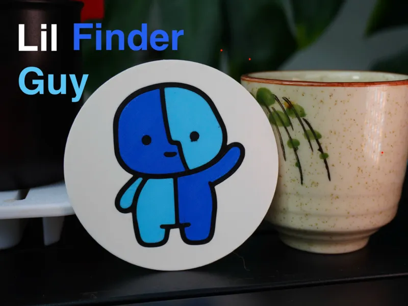 Lil Finder Guy Coaster ~1 hours printing - 3x80mm