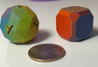 Multicolored filament test