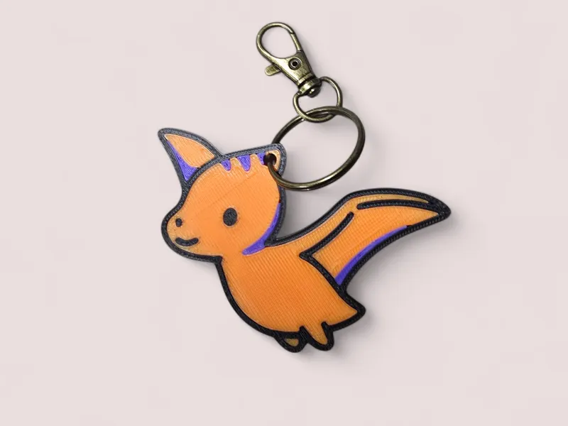 Cute Pterodactyl Keychain