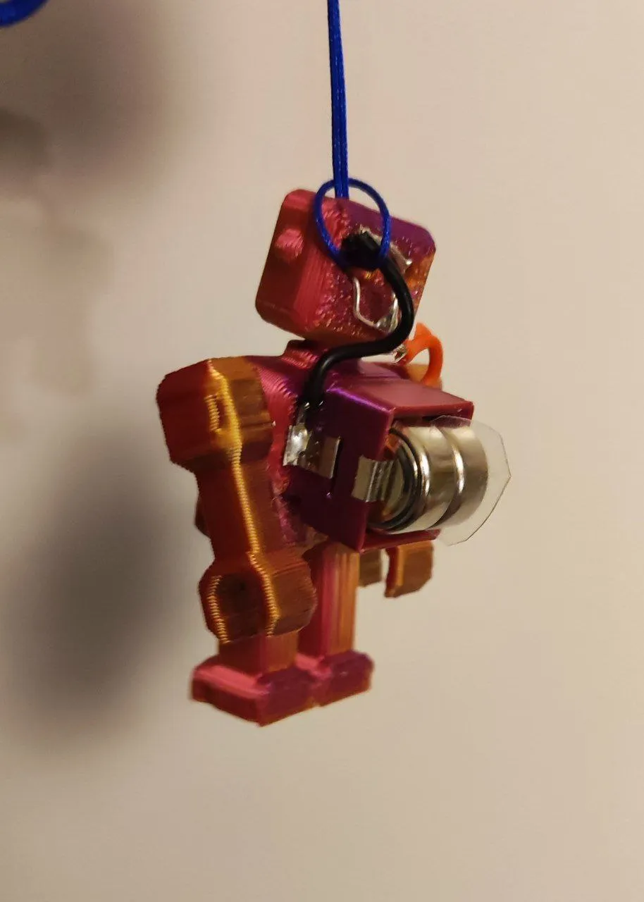 Robot Keychain Led Light Robot Keychain with LEDs - Free 3D Print Model - MakerWorld