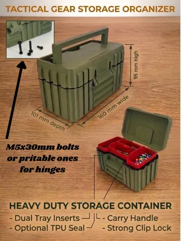 Organizador: Tactical Storage System – Clip‑Lock Utility Box — vista de referencia 2