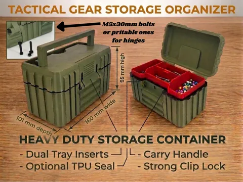 Organizador: Tactical Storage System – Clip‑Lock Utility Box — referencia de MakerWorld