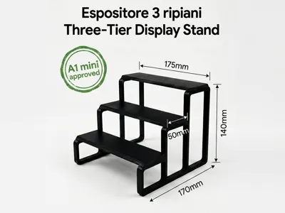 Reinforced 3-Tier Minimalist Display Stand
