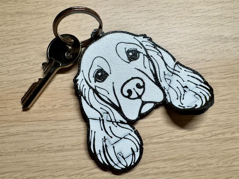 Cute Cocker Spaniel Flexi Keychain/Ornament