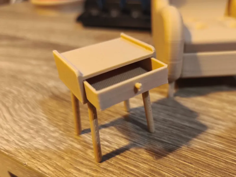 Miniature doll nightstand