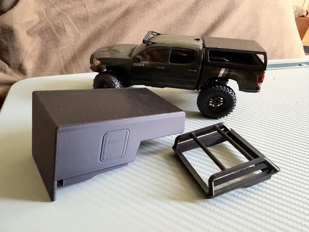 Tbular Shell SCX 30 Tacoma Camper shells and Bed Rack - Free 3D Print Model - MakerWorld
